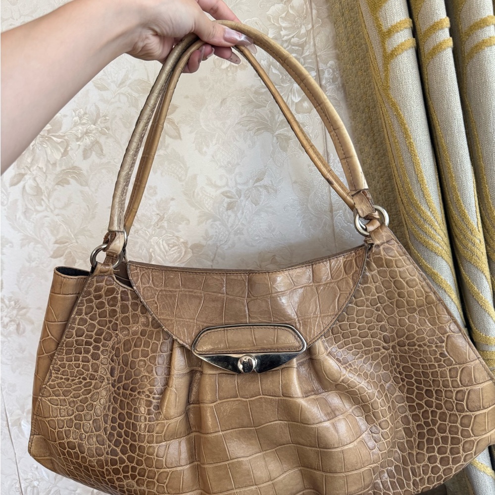 Furla Elegant Faux Crocodile-Embossed Women's Bag